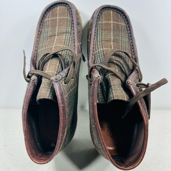 men’s Clarks wallabies plaid shoes 9,5 main image 7